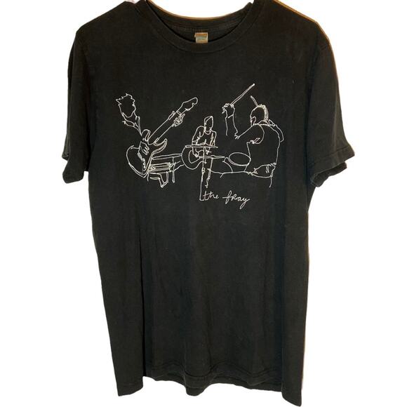 Tultex The Fray T- Shirt Fine Jersey 100% Cotton The Fray Crew Neck Black Large - Picture 1 of 4